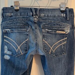 William Rast Distressed Blue Flare Jeans by Justin Timberlake